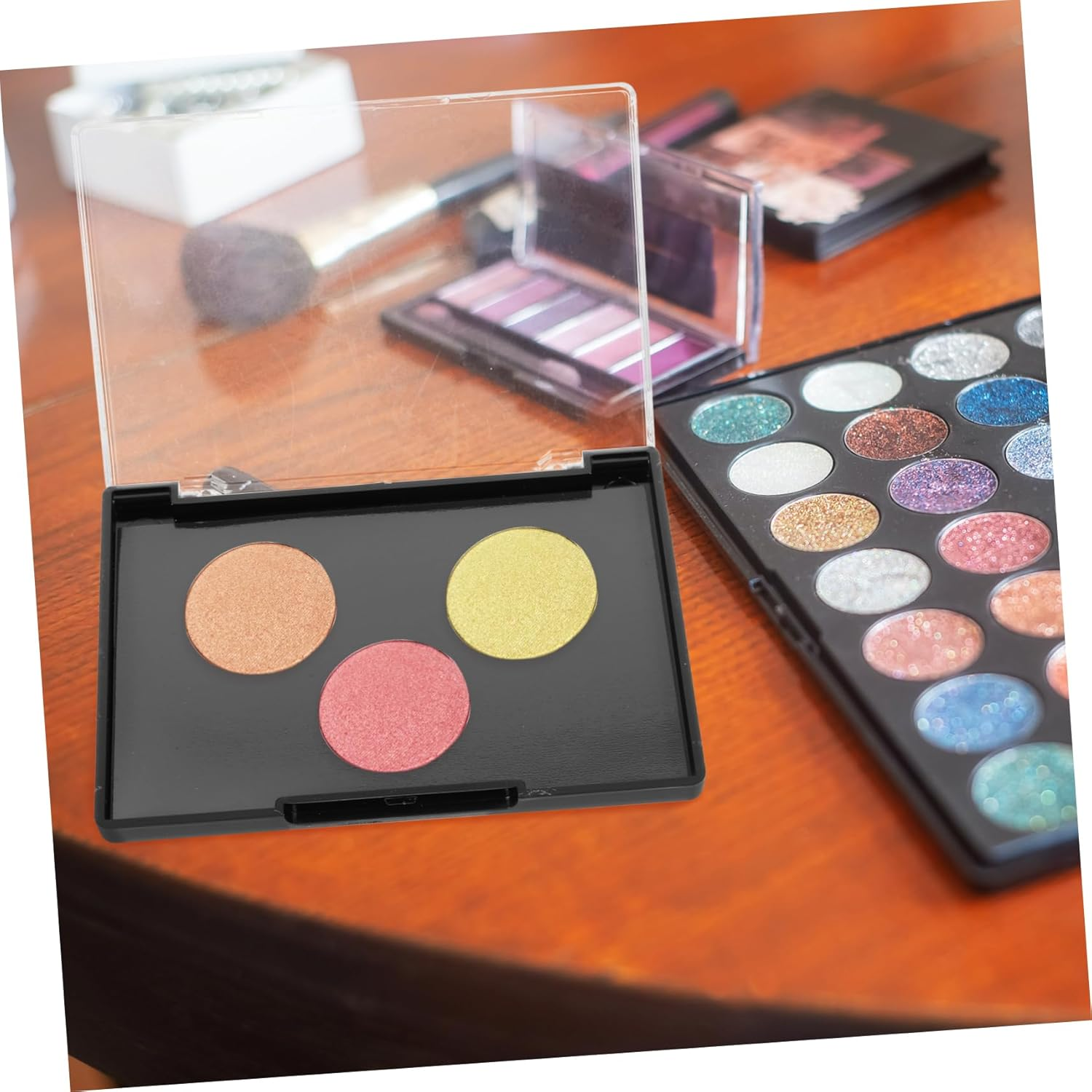 PLAFOPE Magnetic Eyeshadow Palette Empty Eyeshadow Tray Makeup Storage Box for Women Organiser image number 2