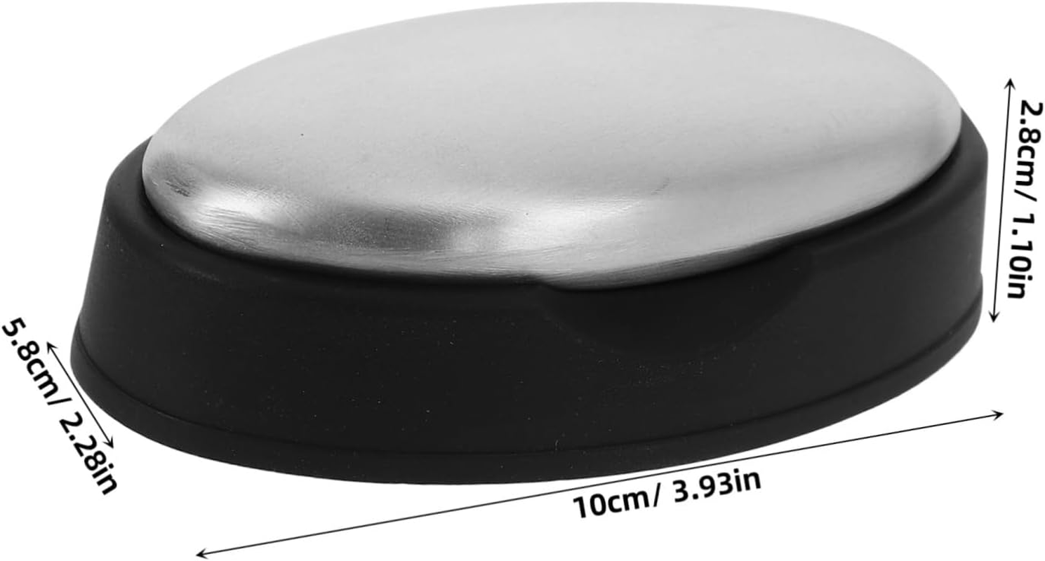 CONGARTENO 304 Stainless Steel Soap Bar for Odor Removal with Base Metal Soap for Hand Cleaning and Kitchen Use image number 2