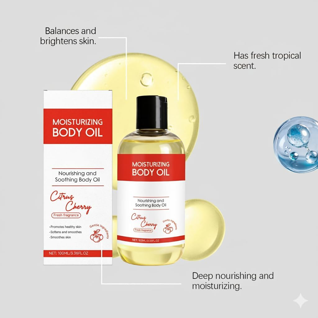 Body Firming Shimmer Body Oil Tightening & Hydrating Treatment | after Shower Massage Oil for Women Men | All-Natural Moisturizing Nourishing Body Luxury Oils for Dry Skin | Lightweight (1PCS)