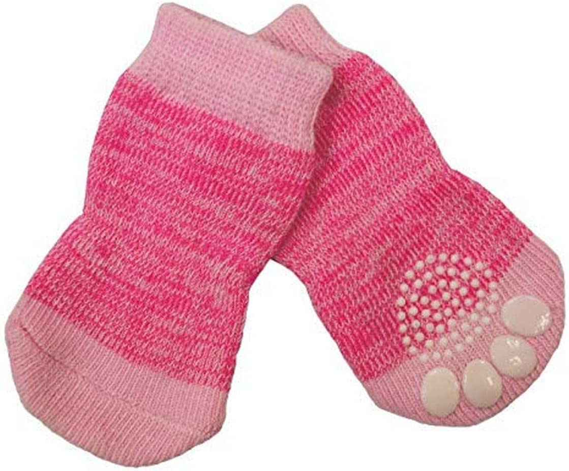 ZEEZ Non-Slip Pet Sock Small (2.5 X 6Cm), Pink, Small (2.5 X 6Cm)
