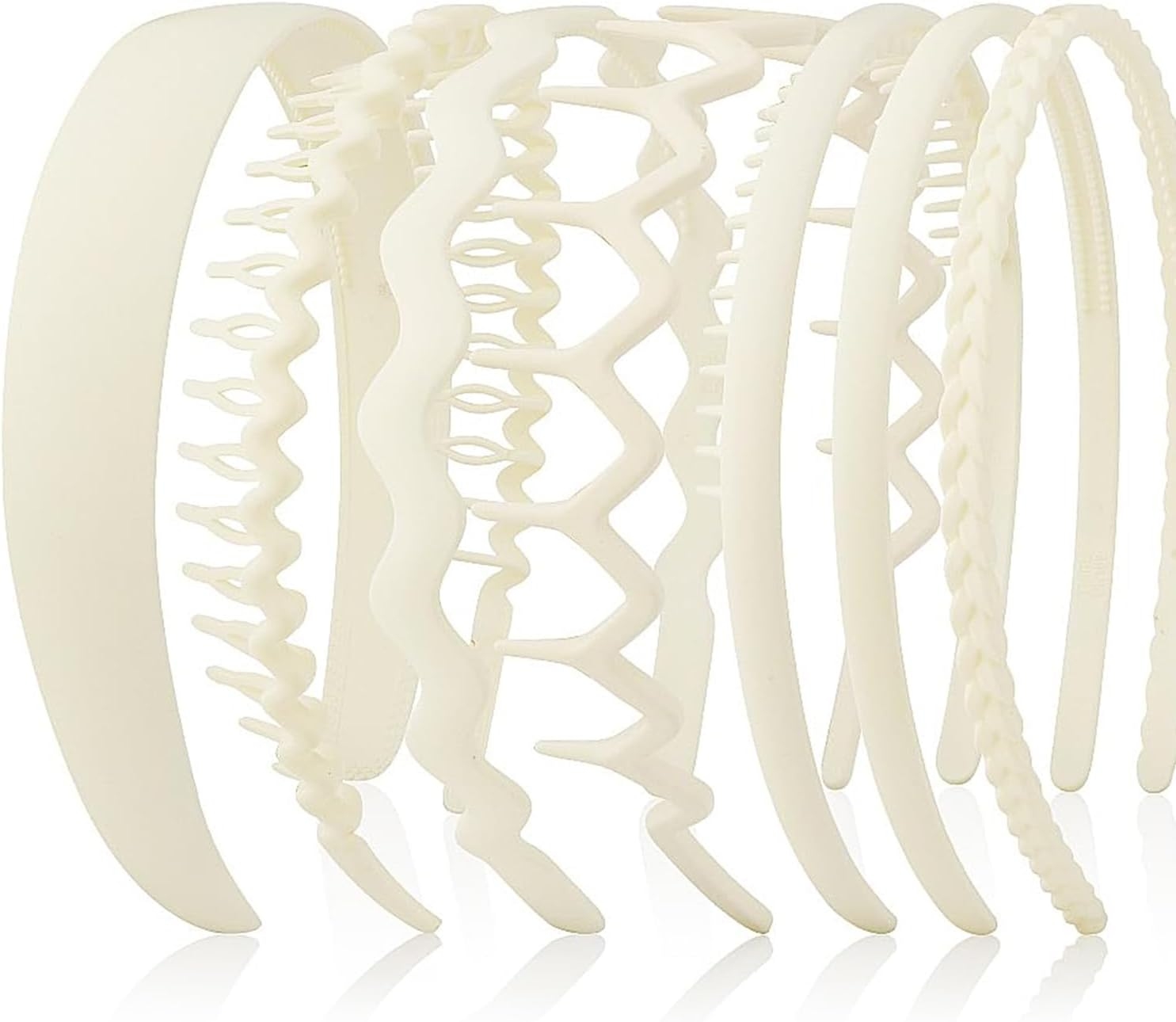 TELAIN Pack of 7 Women'S Headbands, Various Designs, Elastic Stretch Hair Bands, Soft Fabrics, for Birthdays and Festivals image number 4