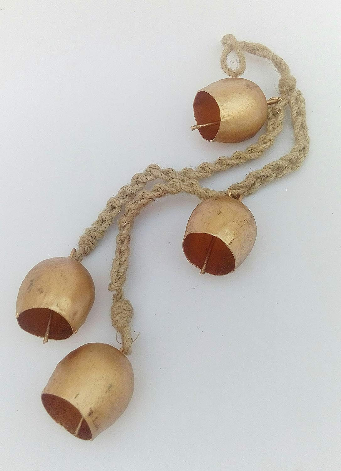 Siddhivinayak Overseas Wrought and Cast Iron Swiss Cow Bell Wind Chime (Small, Brown) image number 3