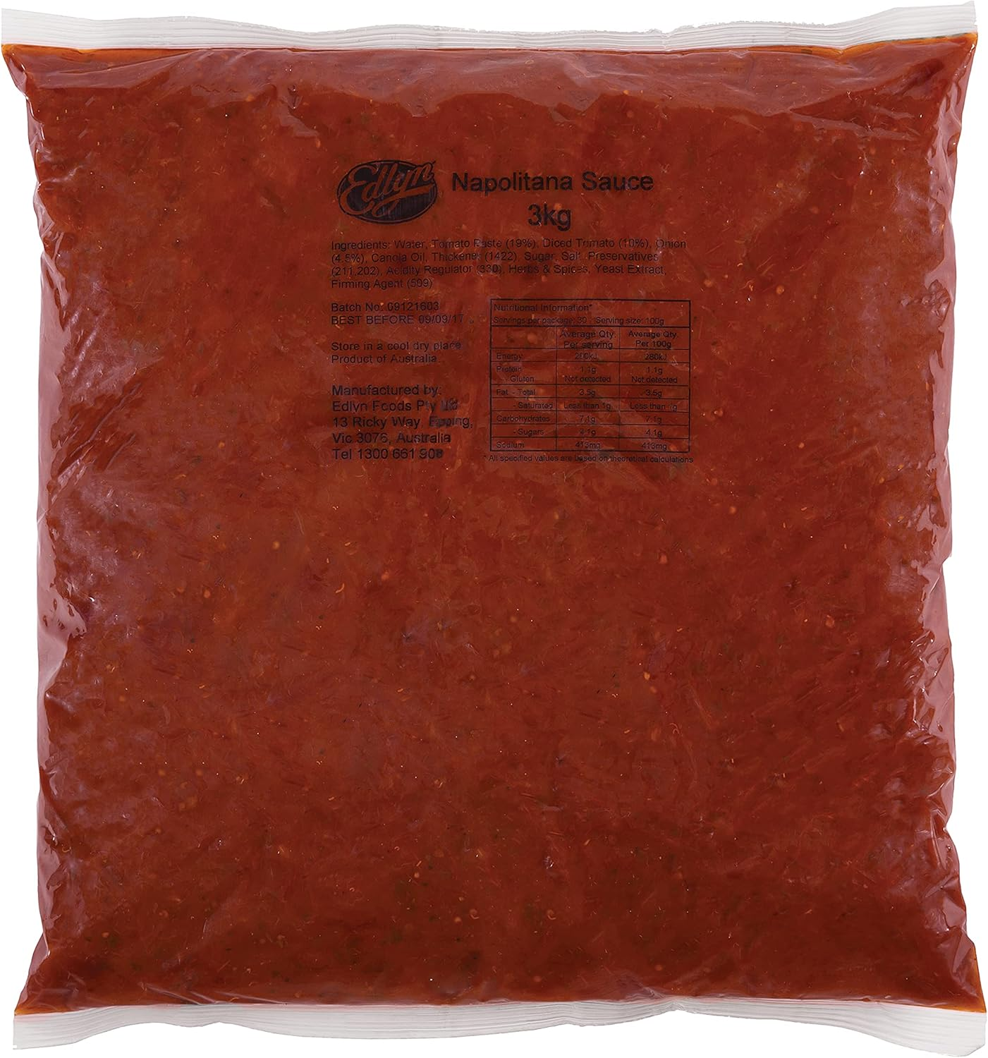 Edlyn Napolitana Sauce 3 Kg