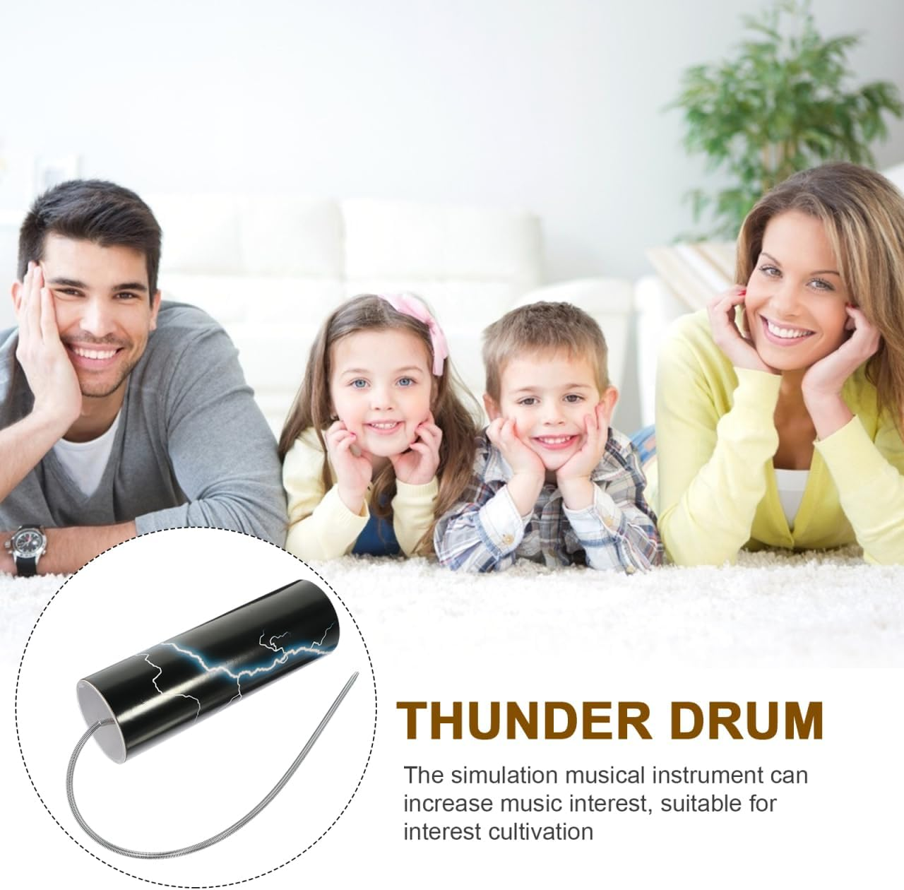 Vaguelly 1Set Sound Making Tube Spring Drum Percussion Instrument for Boy Girl Music Performance and Drum Toy Teens and Adults image number 4