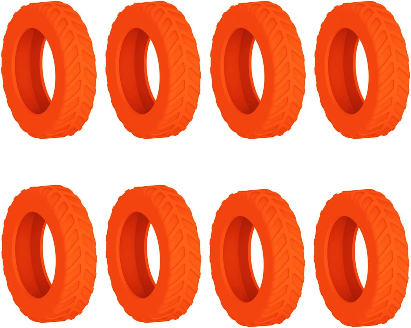 Gradient Green Suitcase Wheel Covers, 8PCS Silicone Luggage Wheel Protectors, Anti-Dust Scratch Noise Reduction Travel Accessories for Carry on Luggage Ermaoo