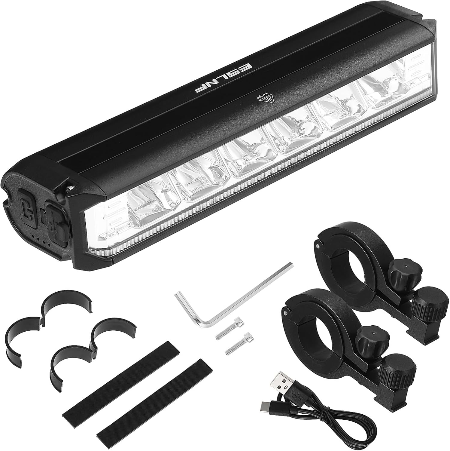 Mipcase Bike Light Bar: Rechargeable Bicycle Headlight Led Outdoor Floodlight Flashlight Bike Taillight, Bright Bike Light for Night Riding image number 2