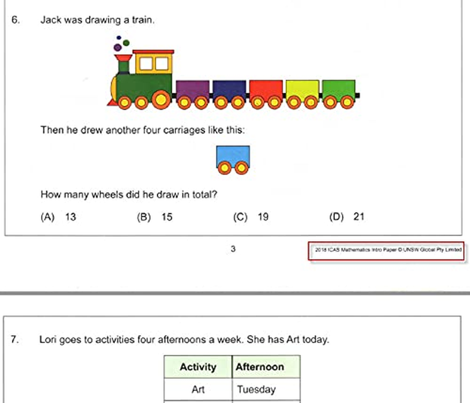 ICAS past Papers with Answers - Grade / Year 2 (Introductory Paper) Full Set image number 4