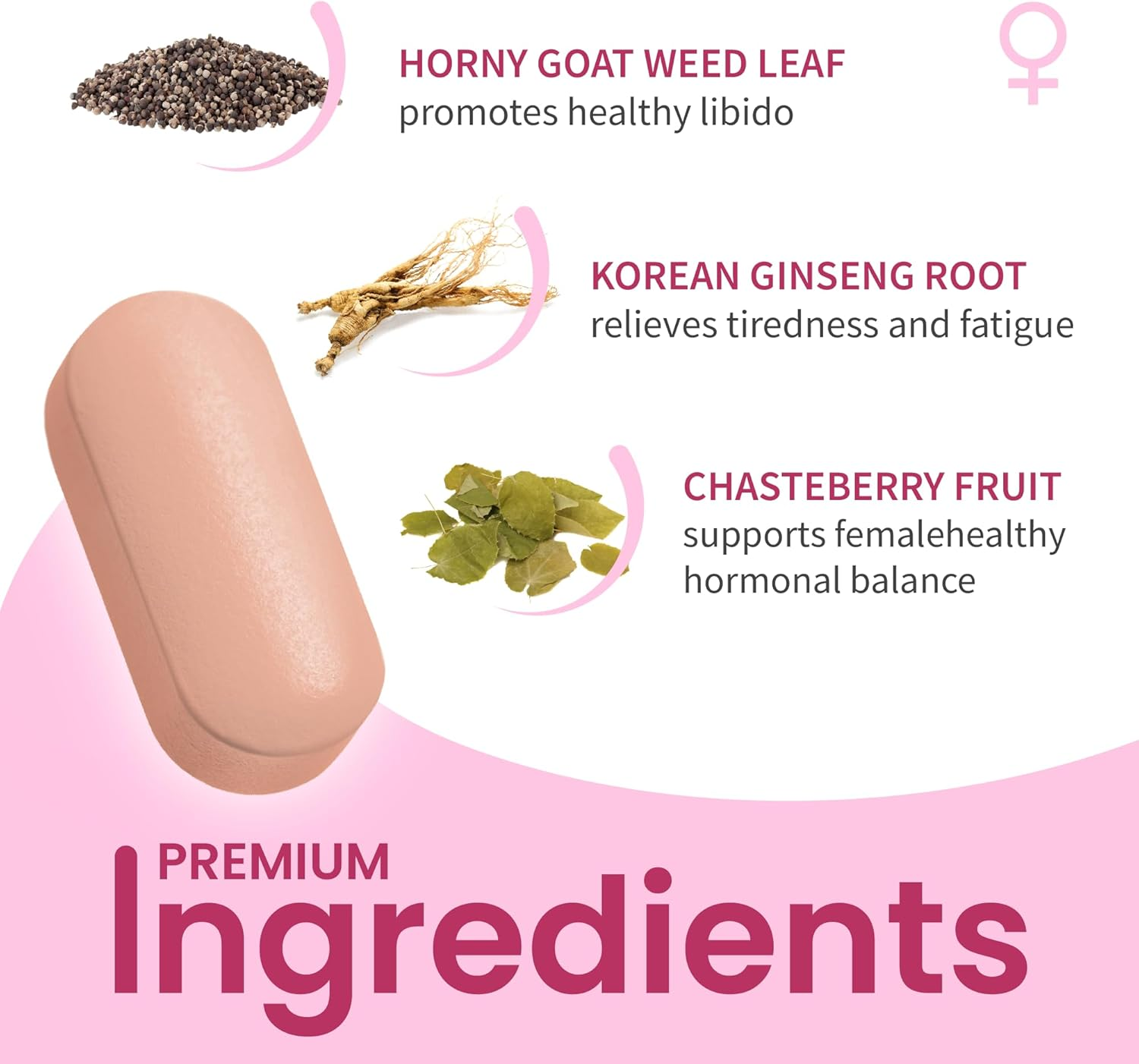 Red-Life Women'S Vitality Support with Ginseng & Horny Goat Weed - Natural Female Wellness Tablets for Intimate Health & Daily Energy - 60 Count Supplement image number 5