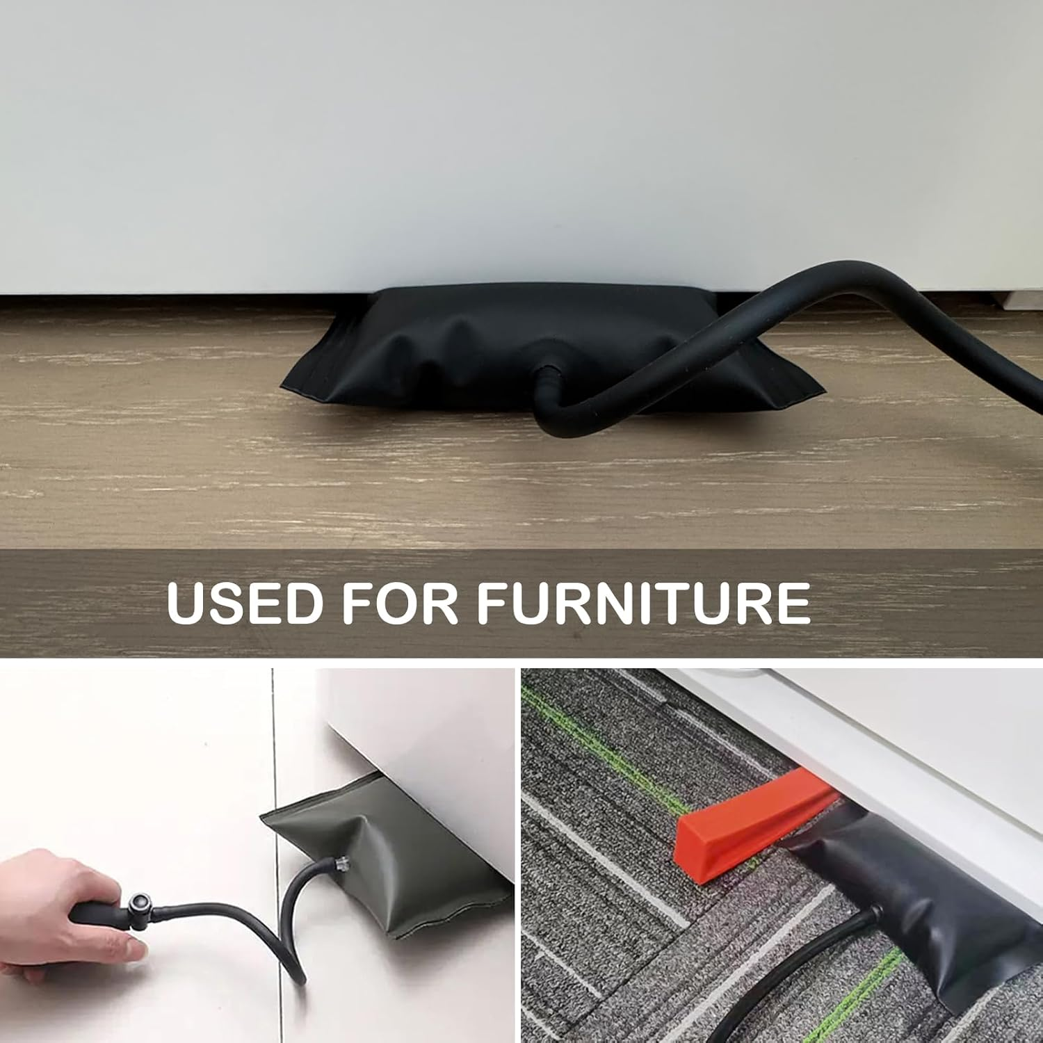 Air Wedge Bag Pump, Inflatable Air Shim with Pry Bars, Professional Leveling Alignment Tool for Car Home Use, Door Window & Furniture Installation