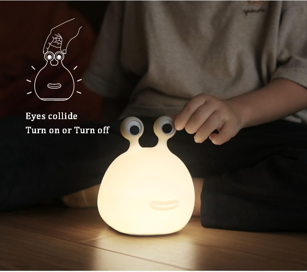 Slug Bug Light, Funny Slug Light, Cute Night Light for Kids, Rechargeable USB Silicone Timing Touch Decorative Table Light image number 5