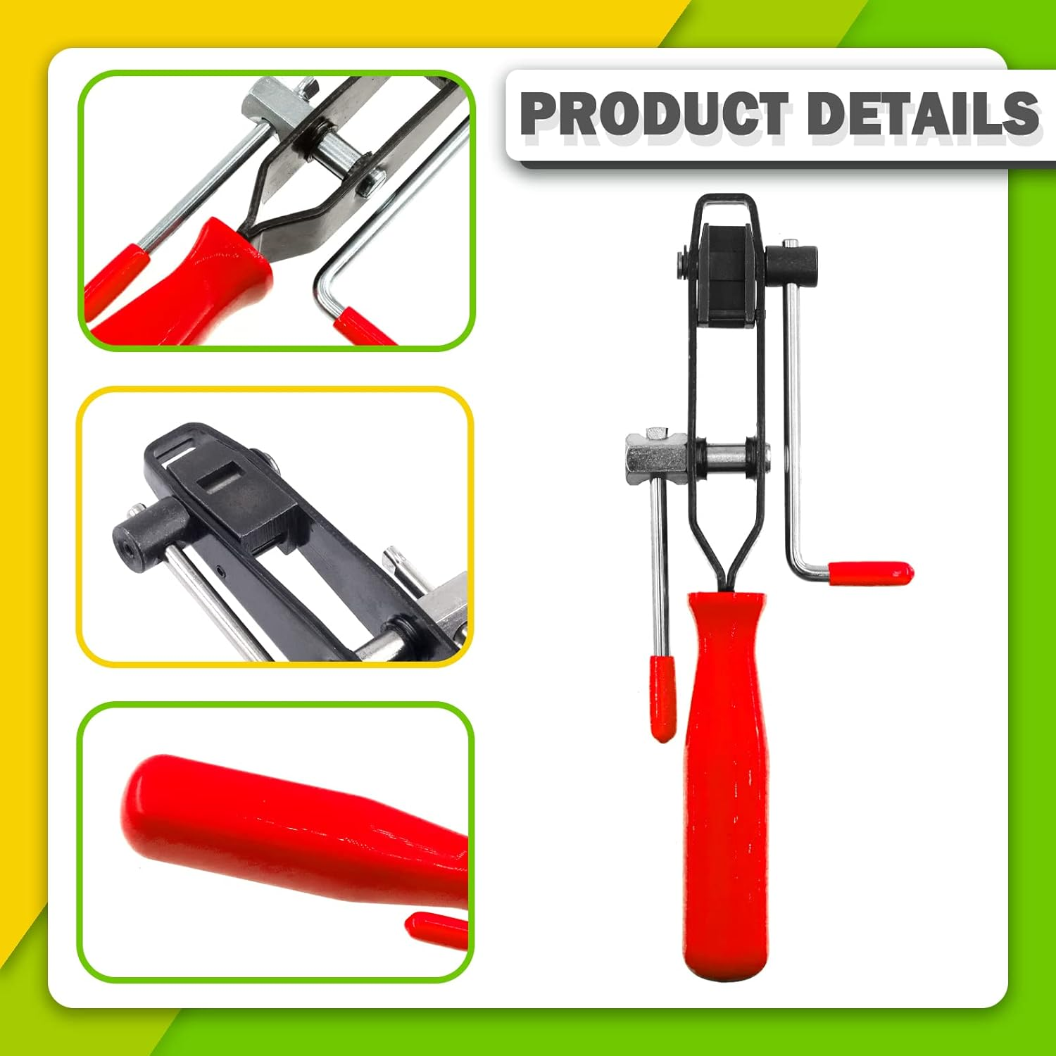 Keadic 3Pcs Universal Auto CV Joint Boot Clamp Pliers Tool Set Includes Joint Banding with Cutter, CV Joint Boot Clamps Pliers and Hose Clamp Pliers Car Repair Tool for Cooling System