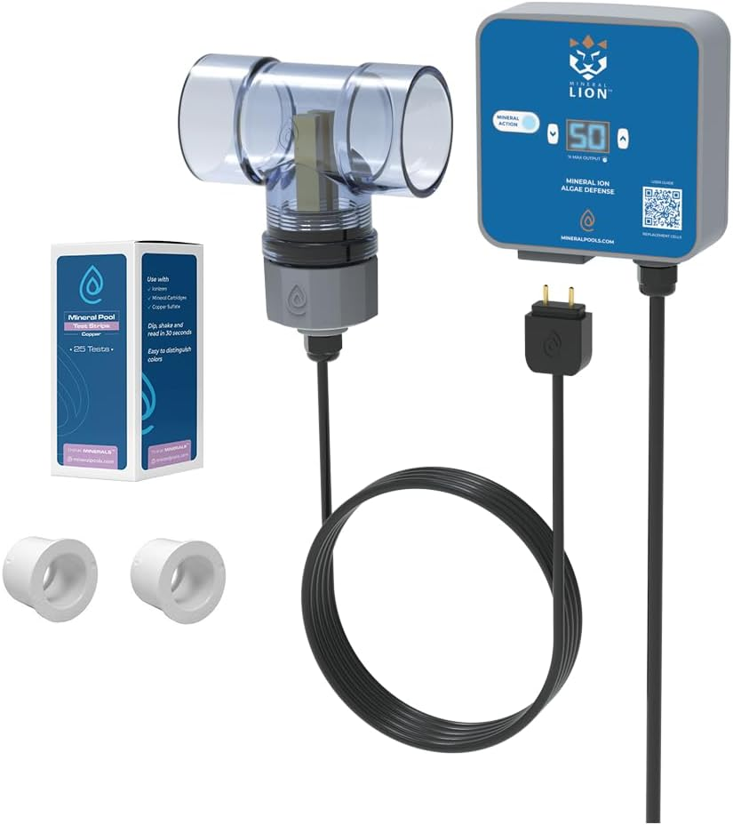 Mineral Lion Pool Ionizer by Clearblue Ionizer - Self-Cleaning, Inline Pool Ionizer Works in All Sun Conditions - Nothing Floating in Your Pool - Installs in 30 Minutes (25,000 Gallons) image number 4