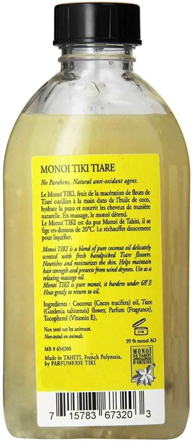 Monoi Tiki Tahiti Tiare Coconut Oil 4 Fluid Ounce image number 1