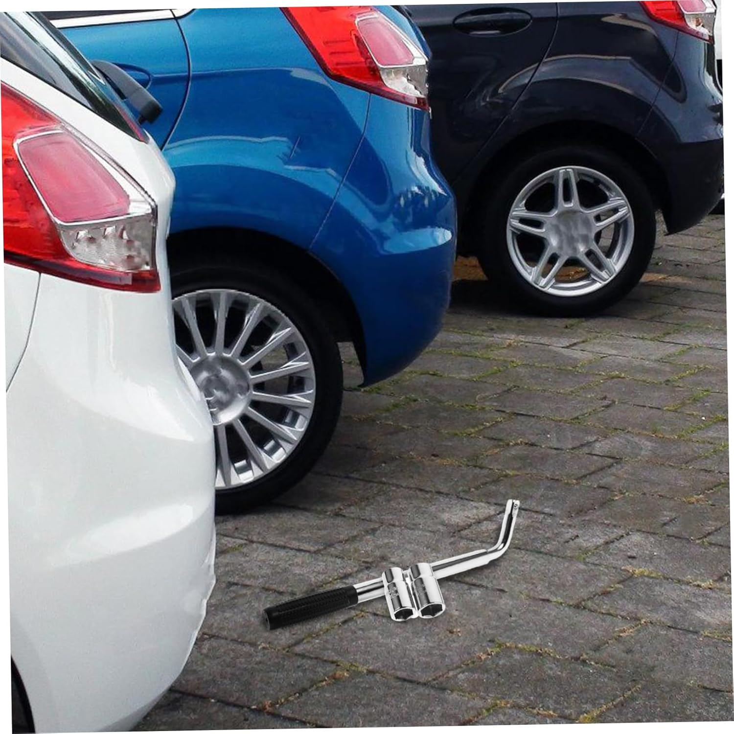 VINTORKY Accessories Set Hydraulic Handle Tire Wheel Lug Wrench Scissor Pole Automotive Repair Silver image number 5