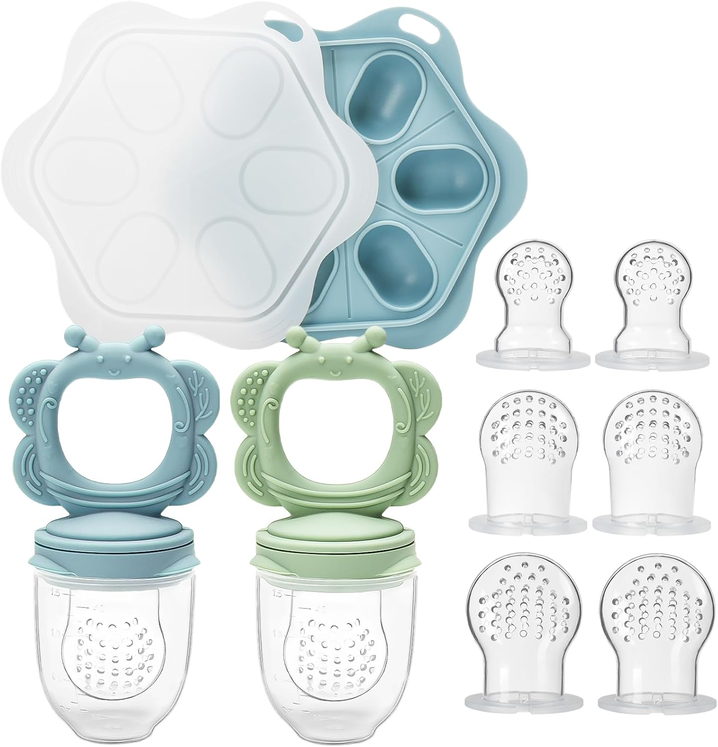 Breastmilk Popsicle Molds, with Baby Food Feeder and Freezer Tray, Additional Silicone Sacs, BPA Free Silicone Feeder for Safe Infant Self Feeding, for Teething Babies and Self-Feeding Babies image number 2