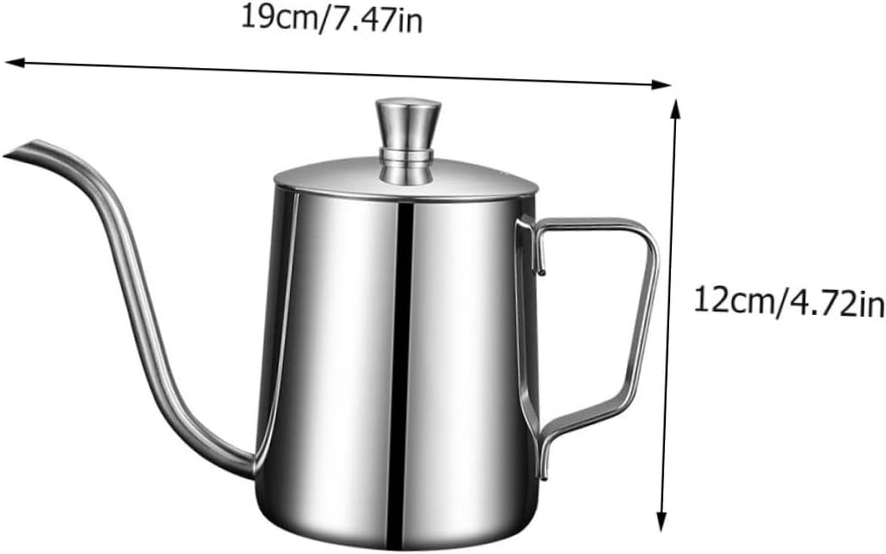 TEHAUX Stainless Steel Coffee Pot Kettle Mini Coffee Maker for Home Cold Brew Tea Kettle image number 2