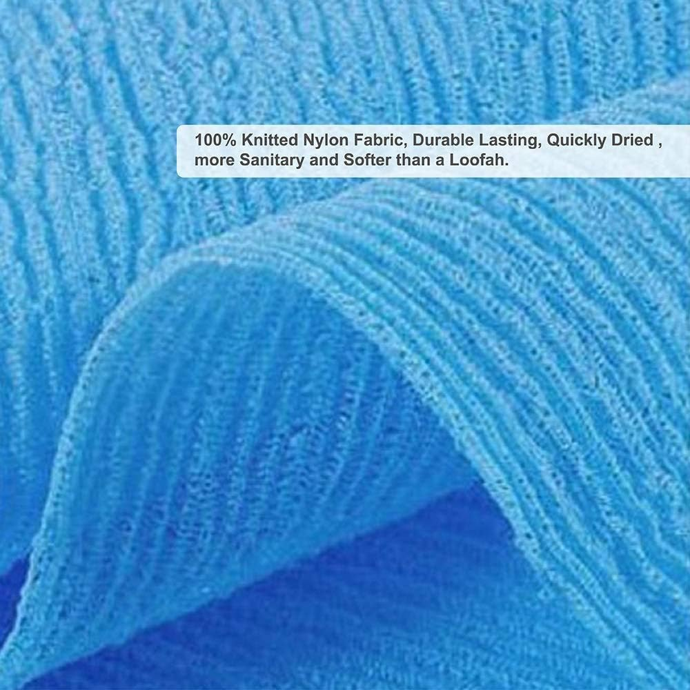 Exfoliating Bath Cloth Exfoliating Nylon Bath Towel with Deep Clean Beauty Washcloth Loofah Exfoliating Body Scrub Back Scrubber Bath Wash Towel(3 Pack) image number 1