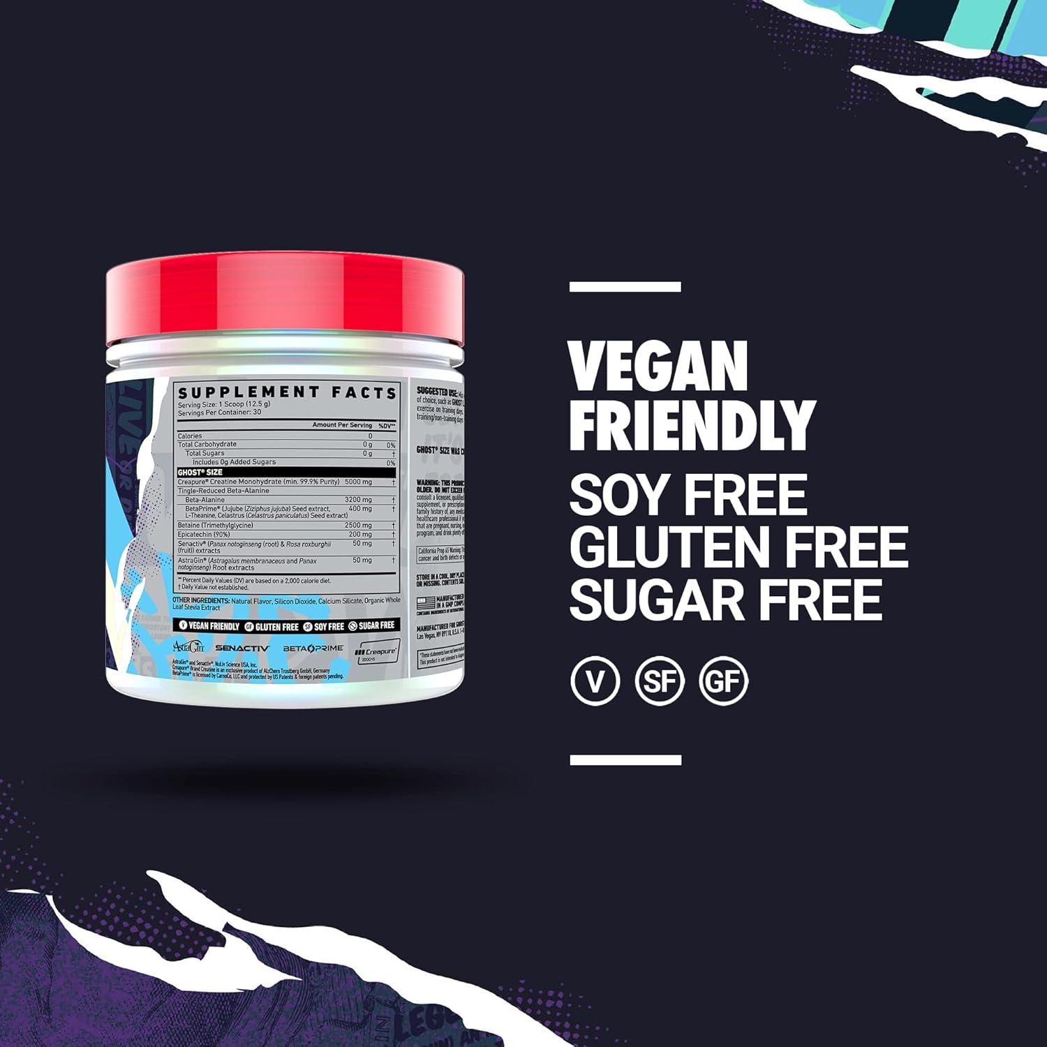 Ghost Size V2 Muscle Builder Creatine Powder 30 Serving, Natty image number 1