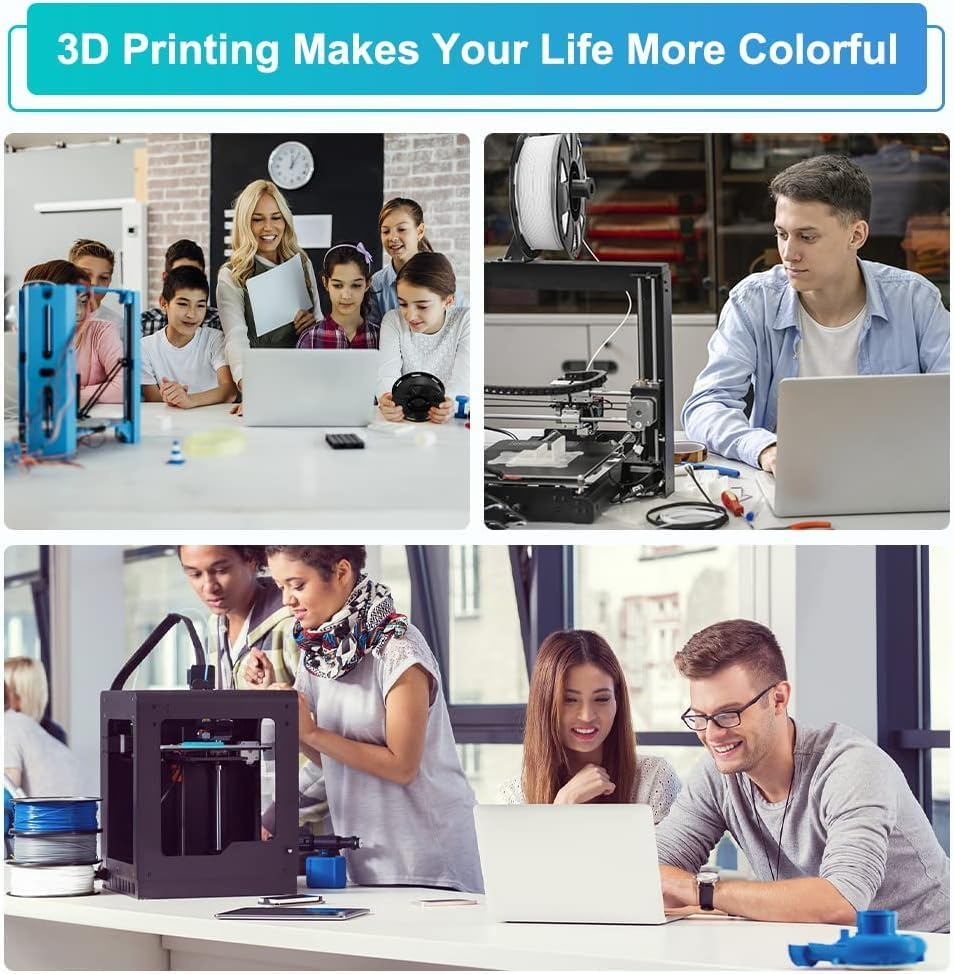 Ender PLA 3D Printer Filament,Pla Filament 1.75Mm No-Tangling, Strong Bonding and Overhang Performance Dimensional Accuracy +/-0.02Mm, 2.2Lbs/Spool,Fit Most FDM 3D Printers (1Kg White) image number 6