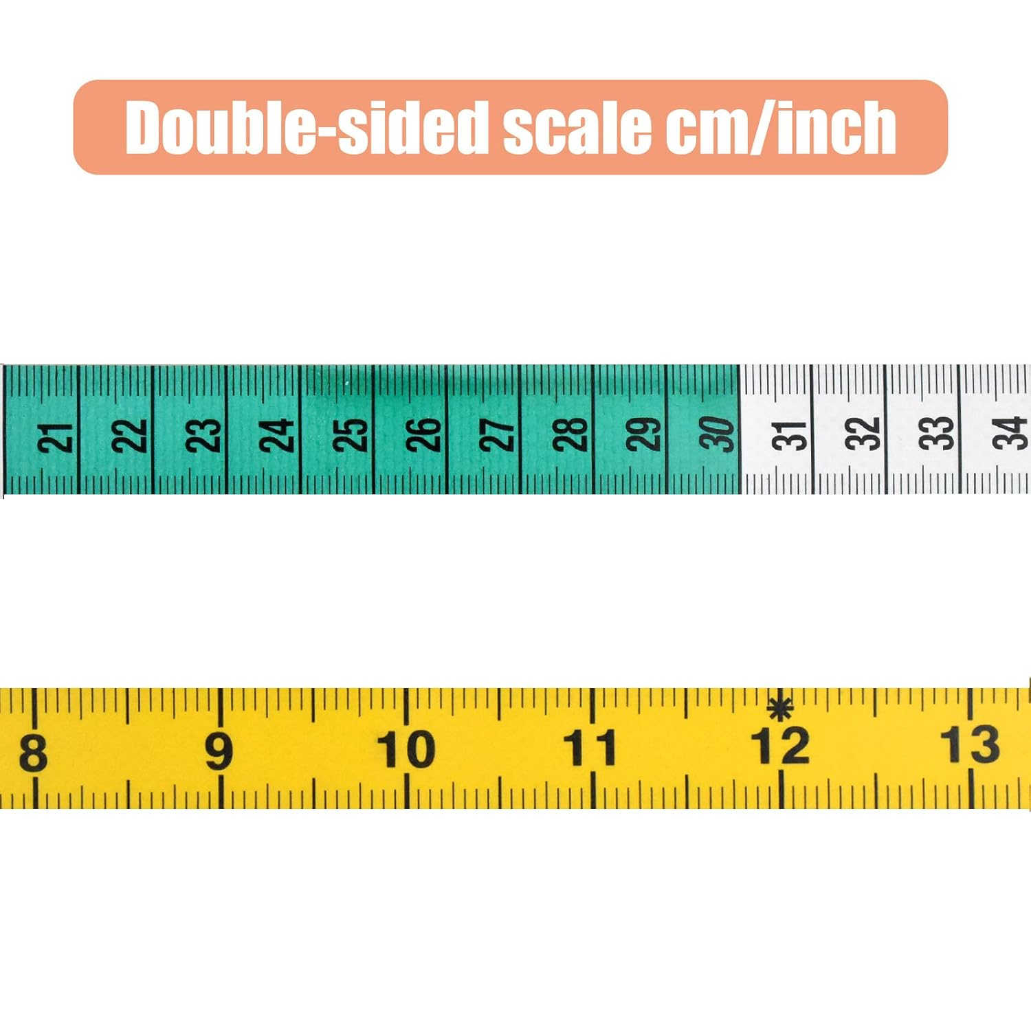 Measuring Tape 3 Pack Body Measuring Ruler, 60Inch/150Cm, Body Measuring Tape, Double Scale Body Measuring Tape with Snap Button, Soft Body Tape Measure, for Sewing, Tailor, Measurement image number 3