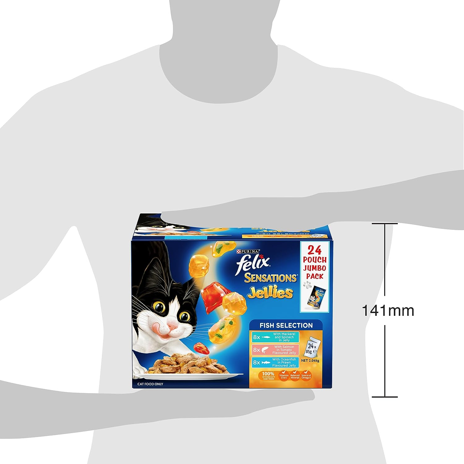 FELIX Sensations Adult Wet Cat Food Fish Selection Jellies 48X85G
