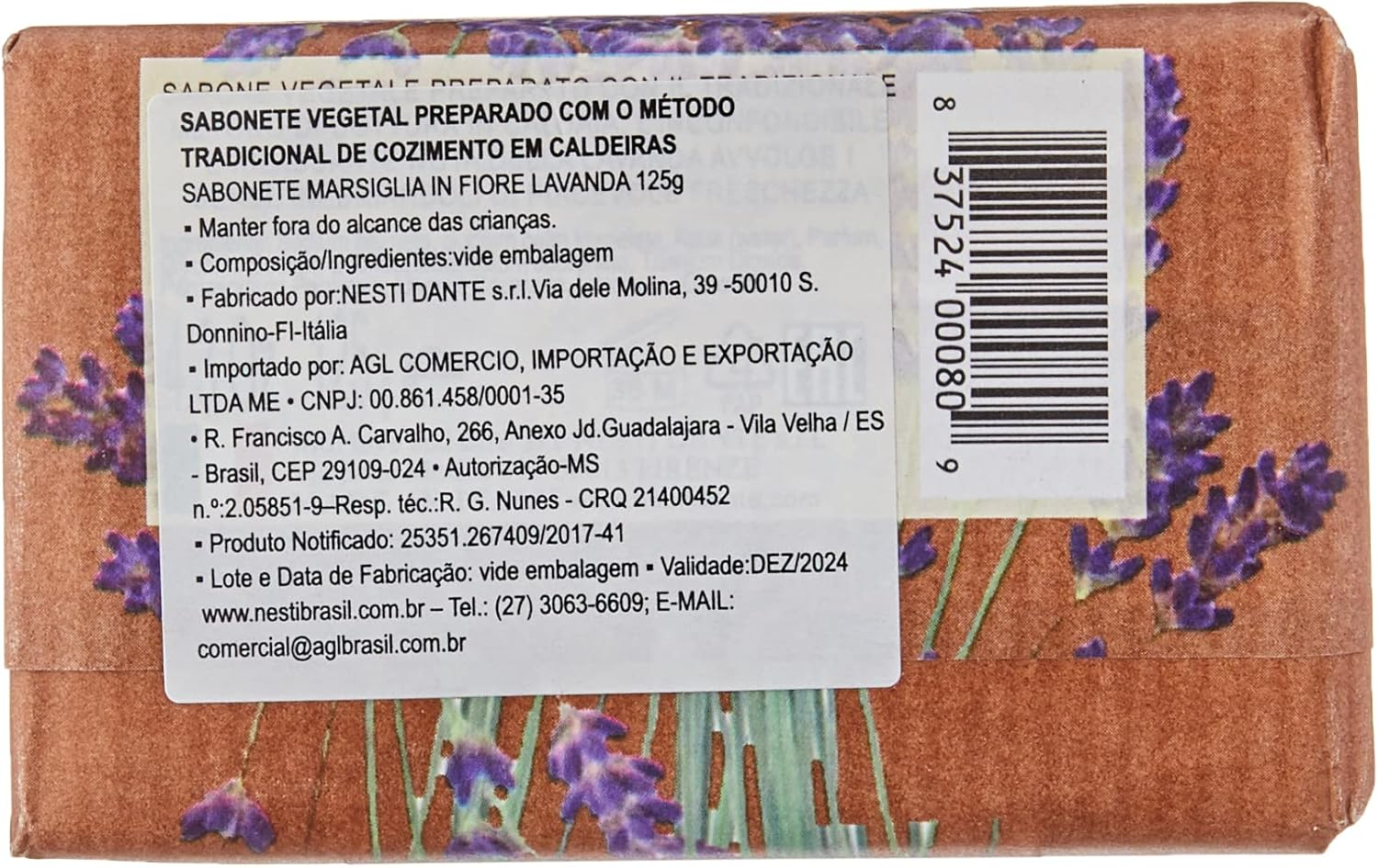 Nesti Dante Marsiglia in Fiore Vegetal Soap - Lavender 125G/4.3Oz