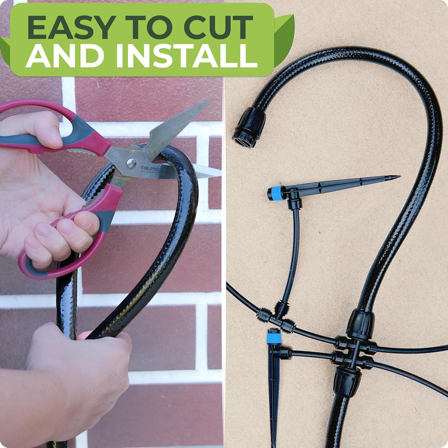 Carpathen 50 FT 1/2 Irrigation Tubing Mainline - Drip Irrigation Tubing Perfect for Push-To-Connect Garden Irrigation System, or as Blank Distribution Hose for Any Gardening Project image number 2