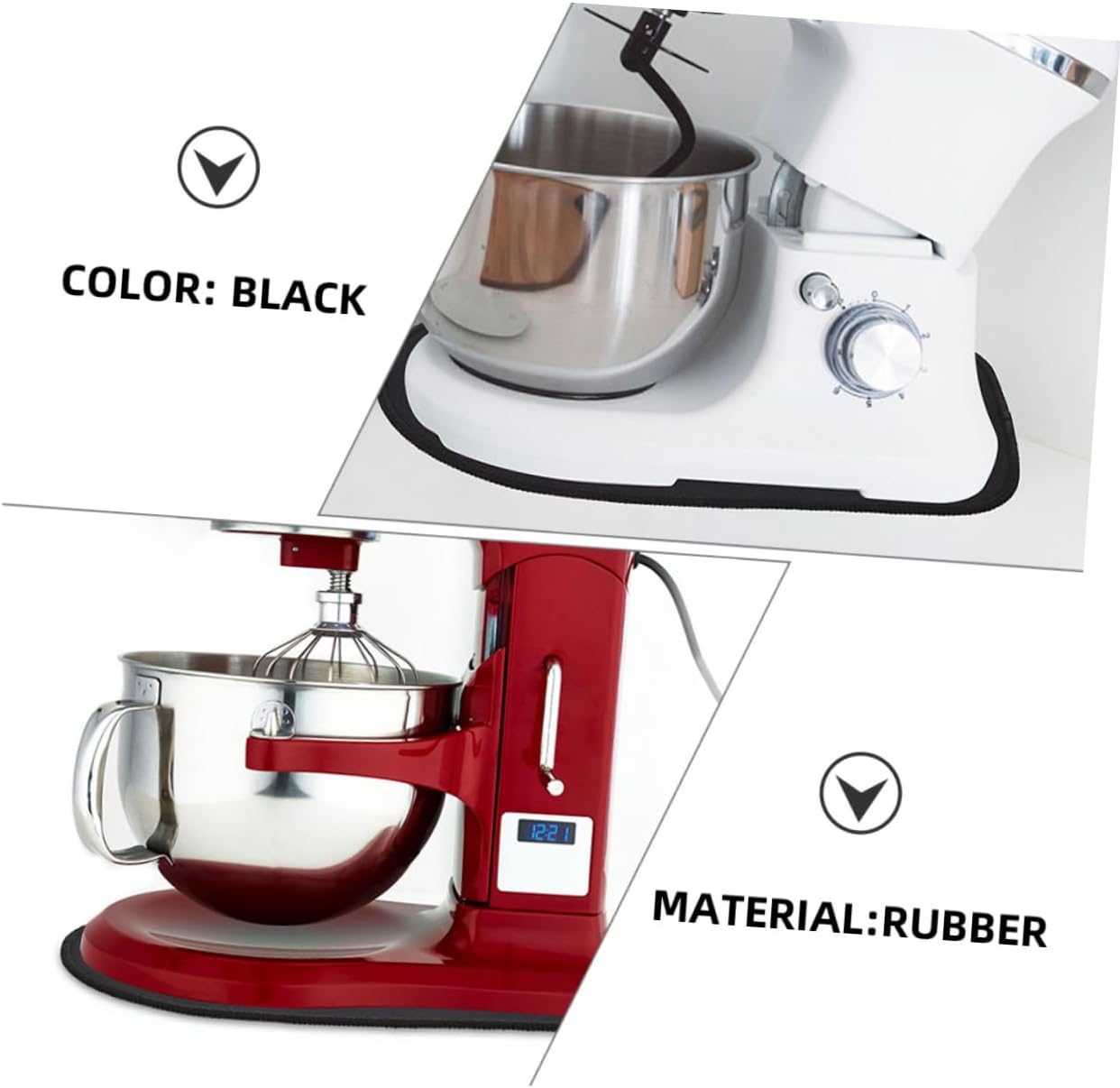 KICHOUSE 2Pcs Mixing Made Easy Mixer Sliding Mats Appliance Slider Rubber Pads for Movers image number 1