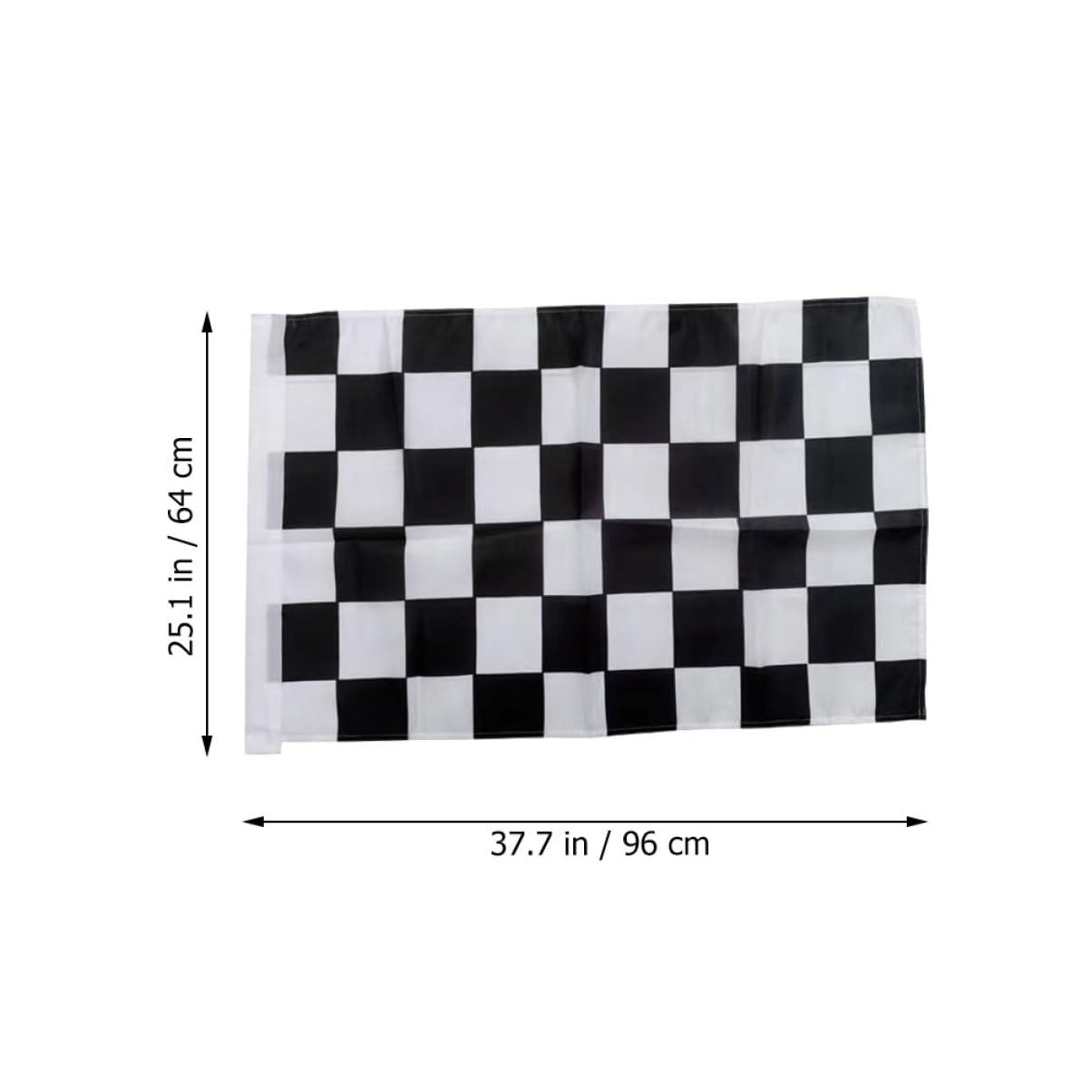 BESPORTBLE Starting Flag for Sports Games Checkered Racing Flag Race Car Decorations Hand Held Flag Party Decorations image number 4
