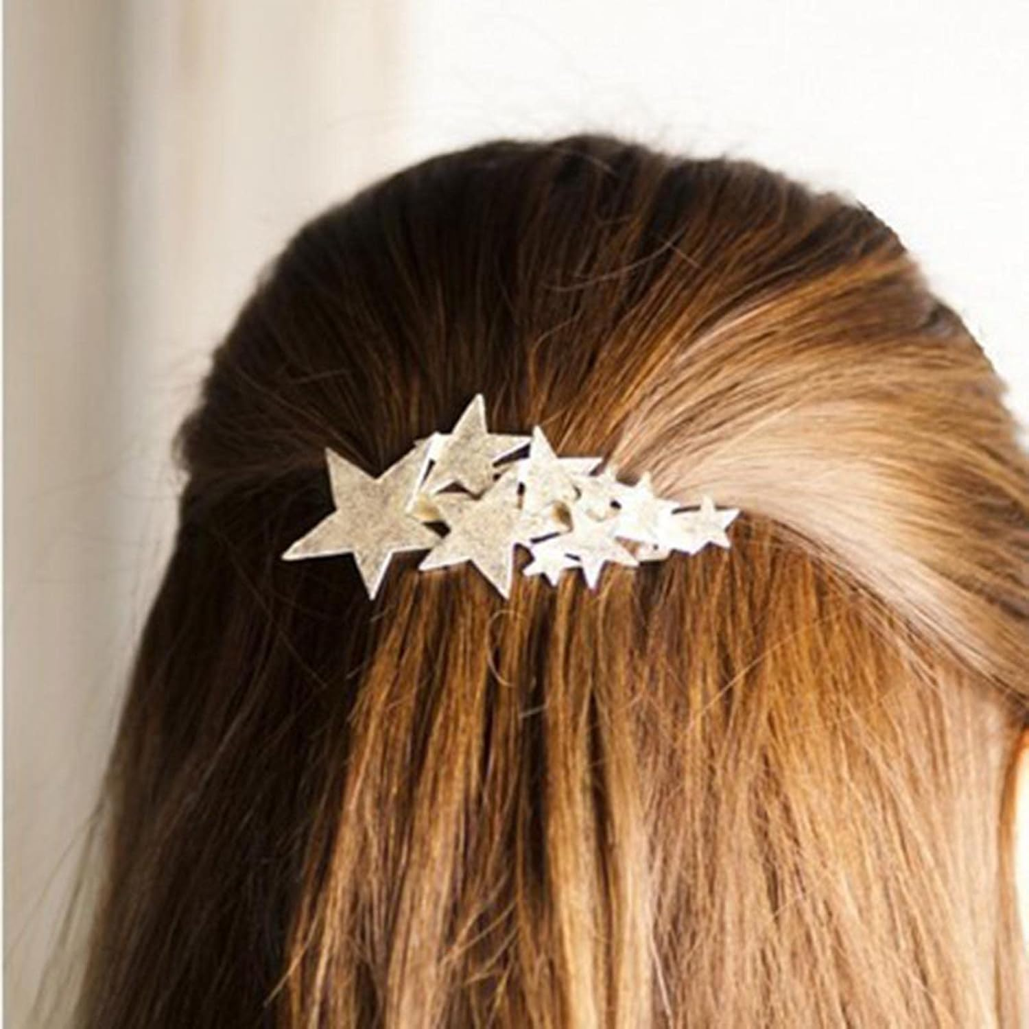 Wendalern Star Hair Clip Pins Vintage Stars Hair Pin Gold Star Hair Clip Cluster Star Hair Pin Metal Hair Clip Holder Clips Decorative Hair Accessories for Women and Girls image number 2