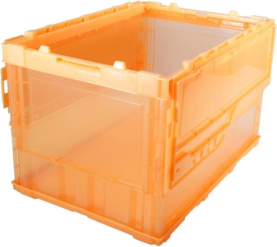 TRUSCO TR-C20B-DB Thin Folding Container, 6.1 Gal (20 L) with Locking Lid, Dark Blue TR-C20B-DB Storage Box image number 7