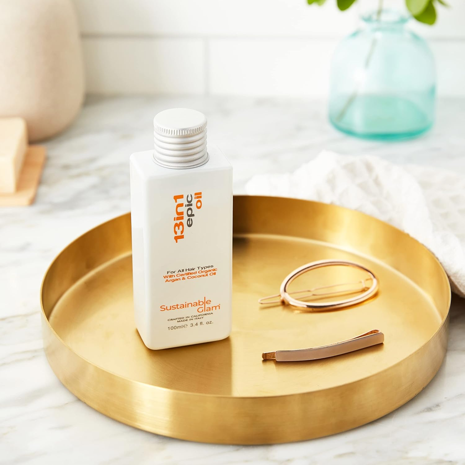 13In1 Epic Hair Oil with Argan & Coconut Oil - for All Hair Types - Vegan, Sulfate Free, Paraben Free image number 5