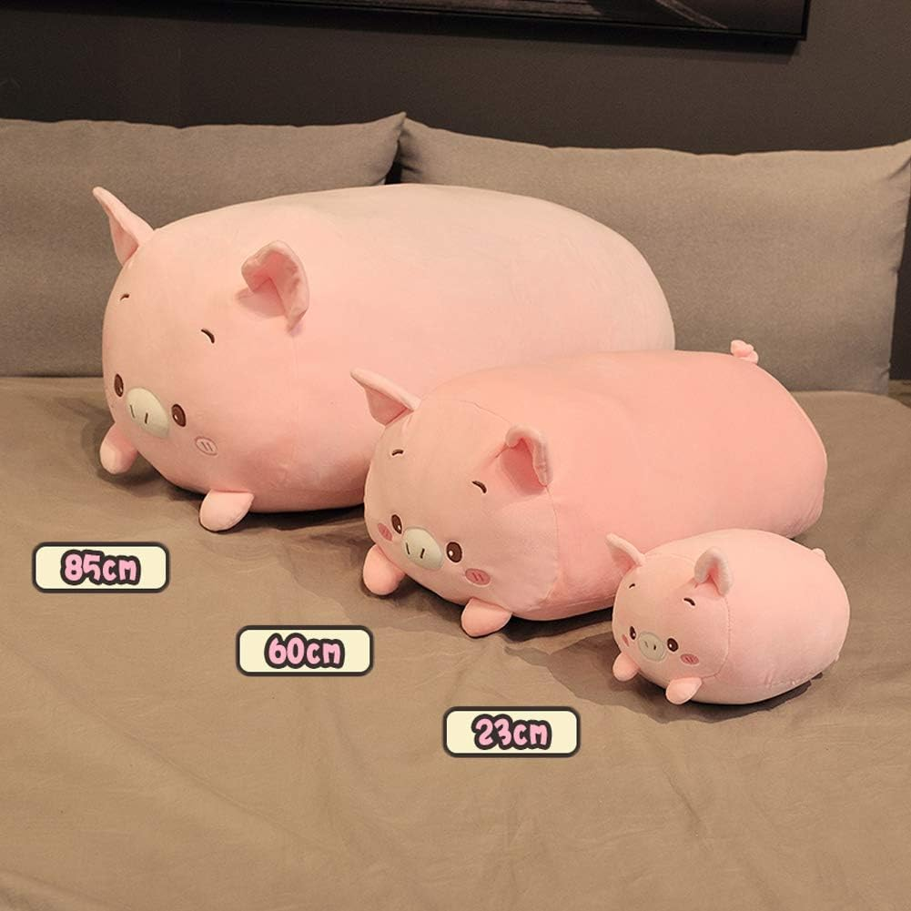 Pig Plush Pillow Soft Pig Stuffed Animal Toy Piggy Body Pillow, 33.5" image number 1
