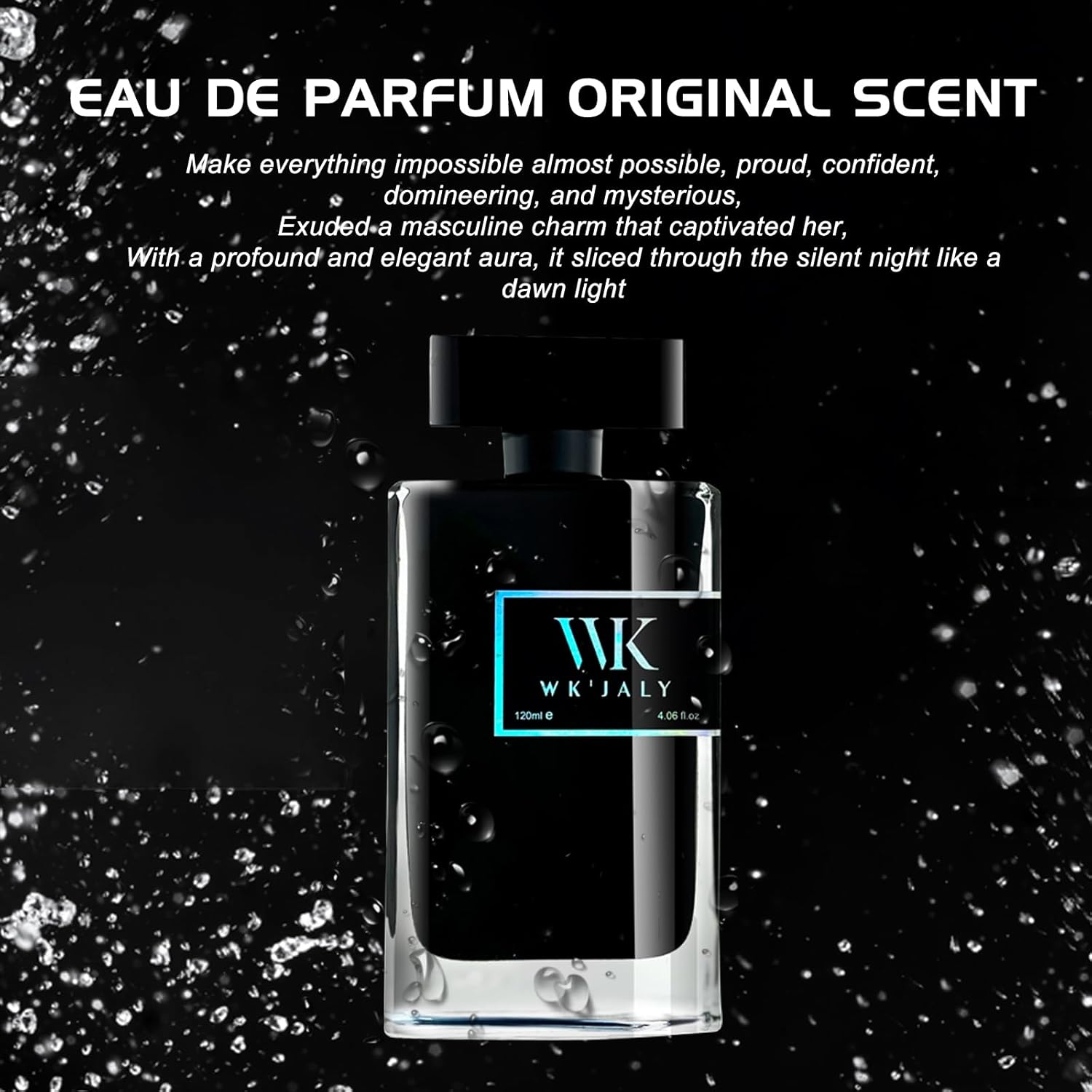 WK JALY Eau De Parfum for Men, with Notes of Bergamot, Woody, Rosemary, Men'S Cologne Perfume, Long Lasting Scent, 120Ml/4 Oz image number 2