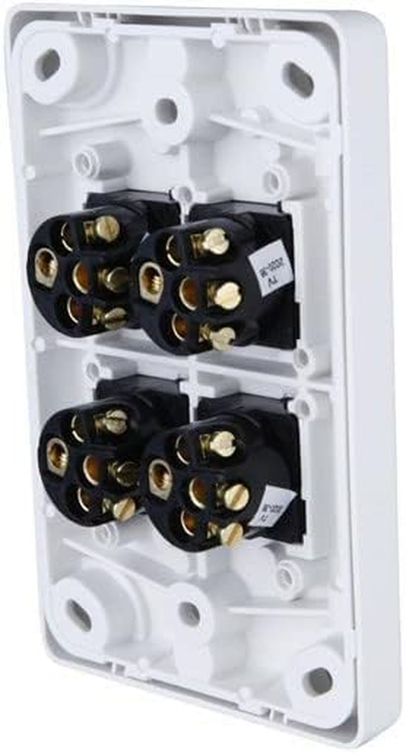 Clipsal C2000 Series 4 Gang 10A Vertical Classic Switch, White Electric image number 3