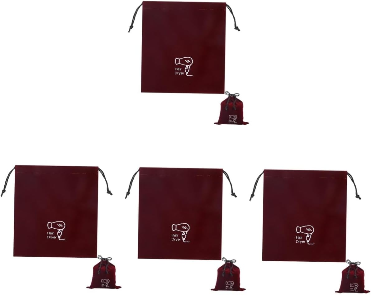 Healeved 5Pcs Hair Dryer Bag Drawstring Blow Dryer Storage Pouch for Home Travel Mesh Design and Organizer Function for Traveling and Organizing Toiletries