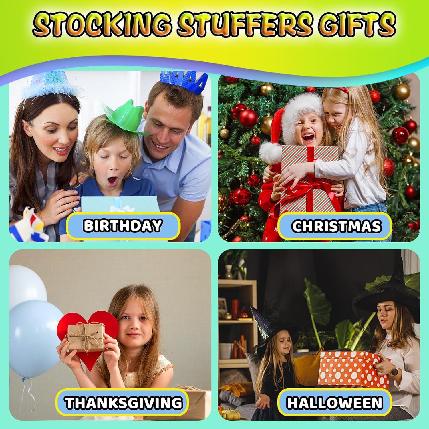 Autism Sensory Fidget Toys for Kids Toddler Adluts (Large), Autistic Travel Toys Rainbow Ball ADHD Quiet Cool Stress Toy Stocking Stuffer Gift for Boy Girl 3+ Year Old, Non-Magnetic image number 2