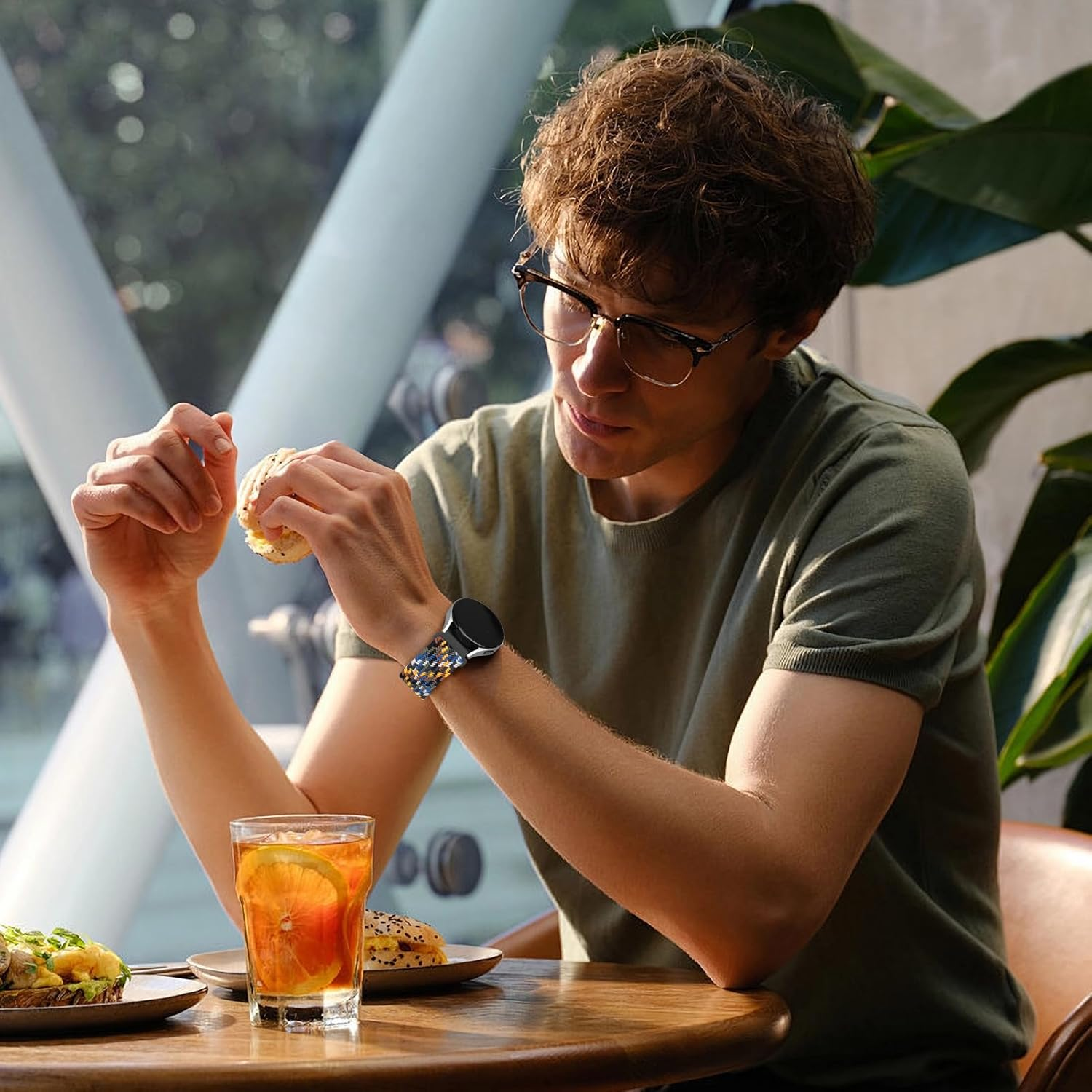 20Mm Braided Solo Loop for Samsung Galaxy Watch 7 FE 6 5 4 40Mm 44Mm/Watch 6 4 Classic Band 42Mm 46Mm 43Mm 47Mm/Galaxy Watch 5 Pro Band 45Mm/Active 2,Parachute Buckle Elastic Soft Nylon Sport Band - Chartreuse image number 6