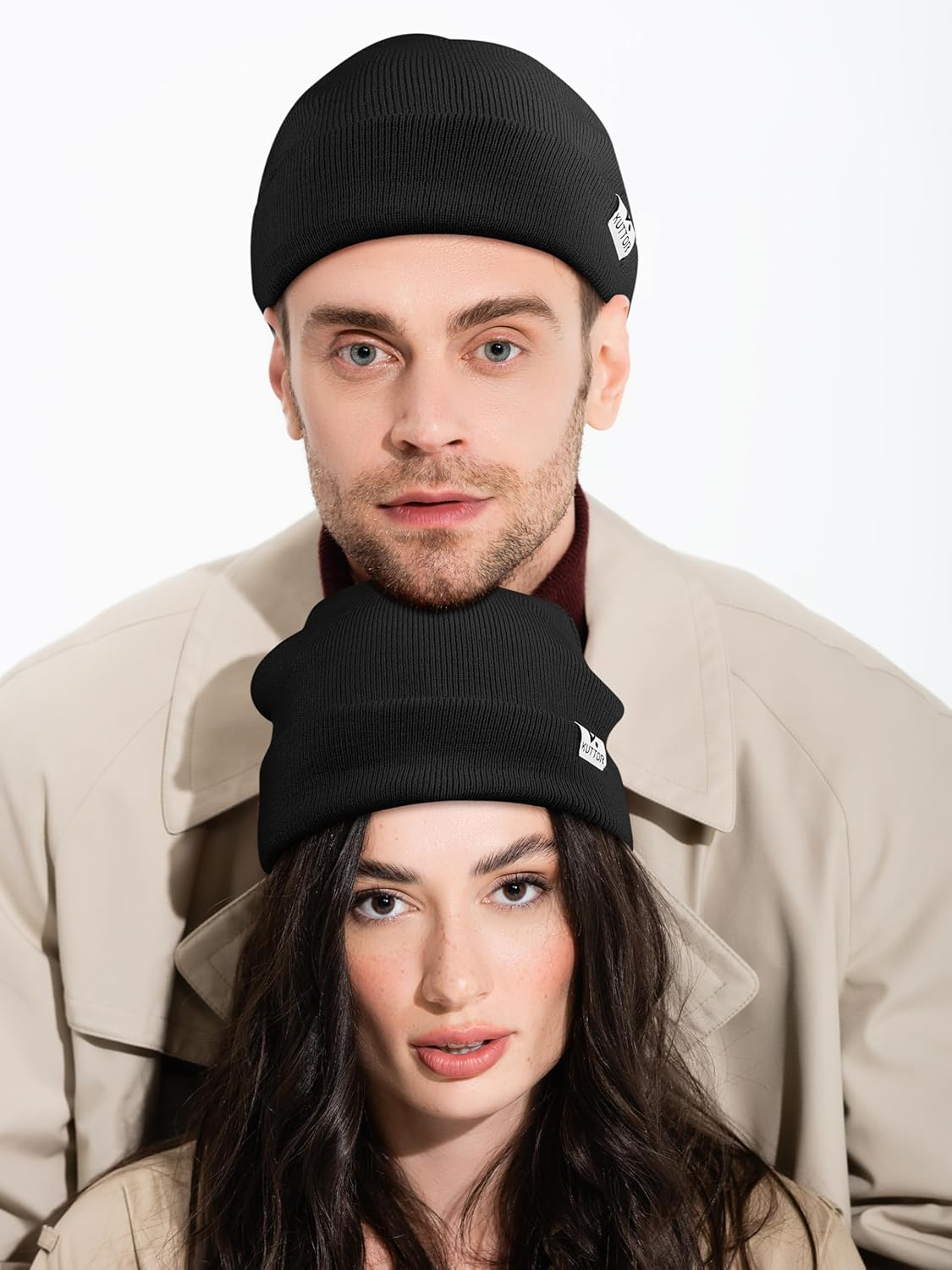 KUTTOR 3 Pack Satin Lined Beanie for Women Men Winter Slouchy Cap Adult Soft Knit Hat with Satin Lining One Size Fits Most image number 3