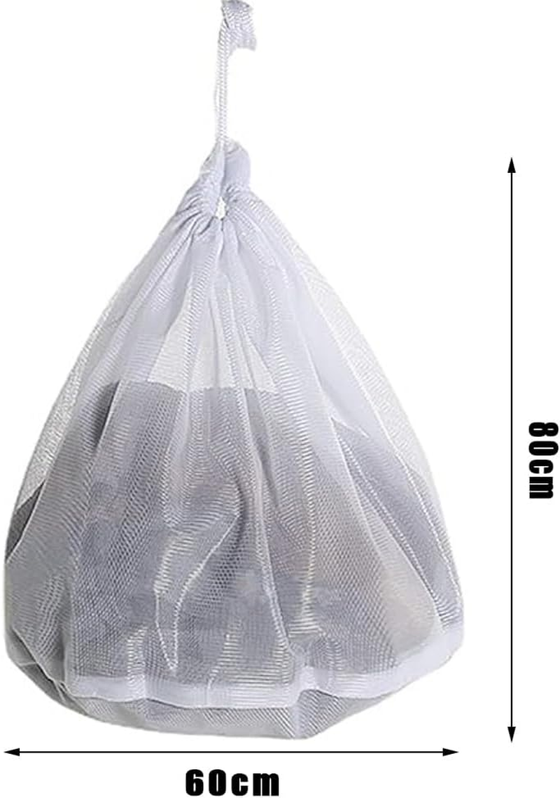 Extra Large Mesh Laundry Bag with Drawstring, 2 Pack Washing Bag Net for Washing Machine, Mesh Laundry Bags for Delicates,Travel, College Dorm, Washing Bags Laundry Room Organization, 60X80Cm image number 4