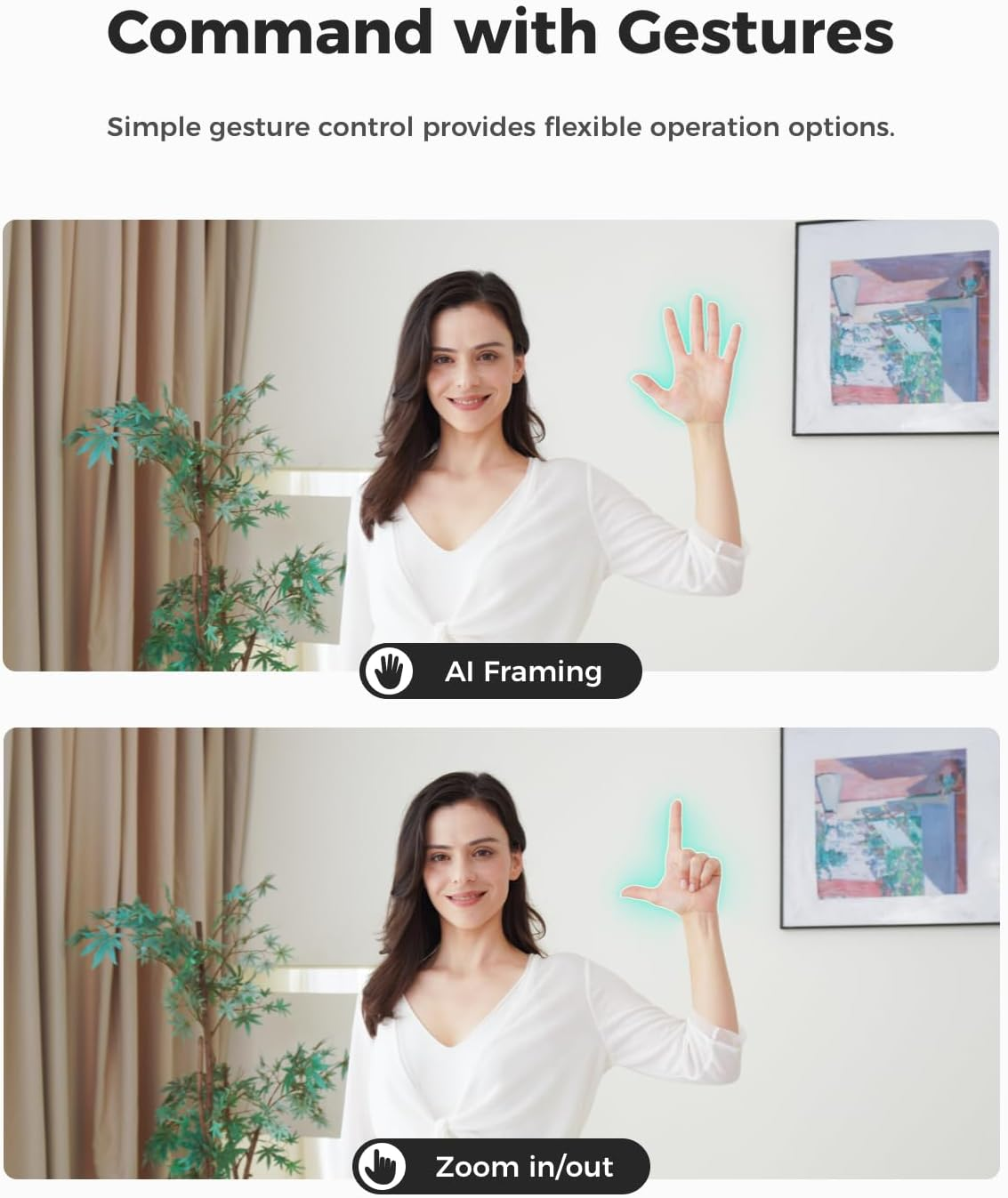 OBSBOT Meet SE Al-Powered Webcam,1080P@100Fps,Ultra HDR,1/2.8" CMOS,4X Digital Zoom,Work with Skype, Zoom/Microsoft Teams/Google Meet,Web Cam for Streaming, Meeting, Gaming, with Mini Tripod (Grey) image number 1