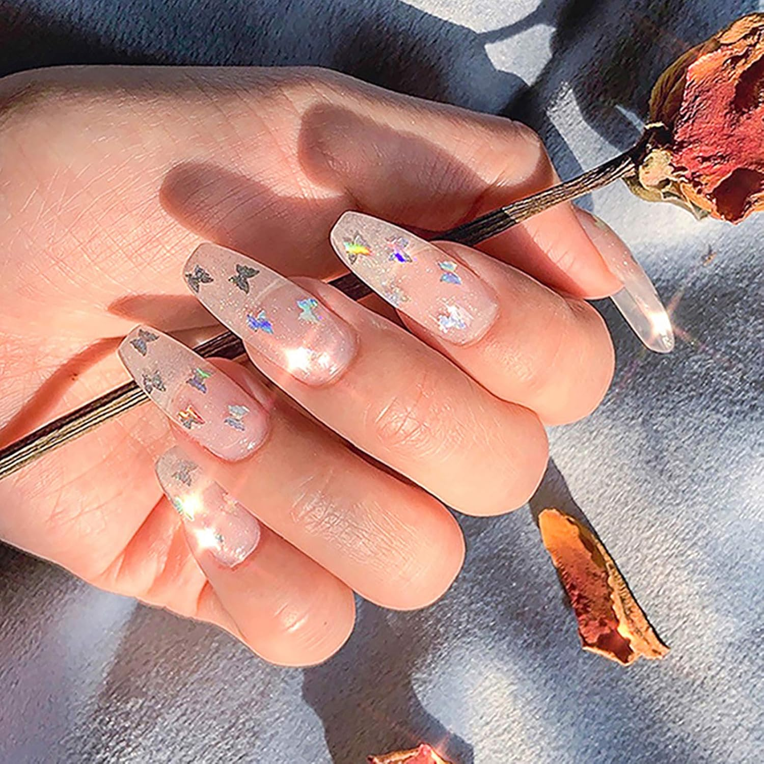 2 Boxes Nail Art Sequins Colorful Polka Dot Nail Patch Glitter Powder image number 3