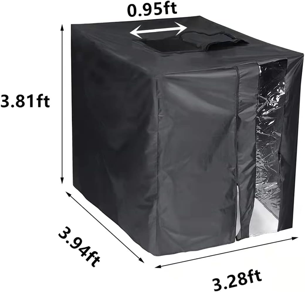 IBC Tote Protective Cover - 600D Heavy Duty, Waterproof, Anti-Dust, Sun Protective for 275 Gallon Water Tank - 2 Pack image number 3
