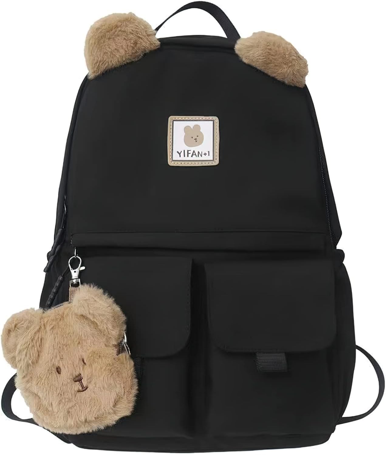 Laureltree Kawaii Aesthetic Cute Backpack with Accessories 14 in Laptop Rucksack Travel Bag School Students Suppliers Girls