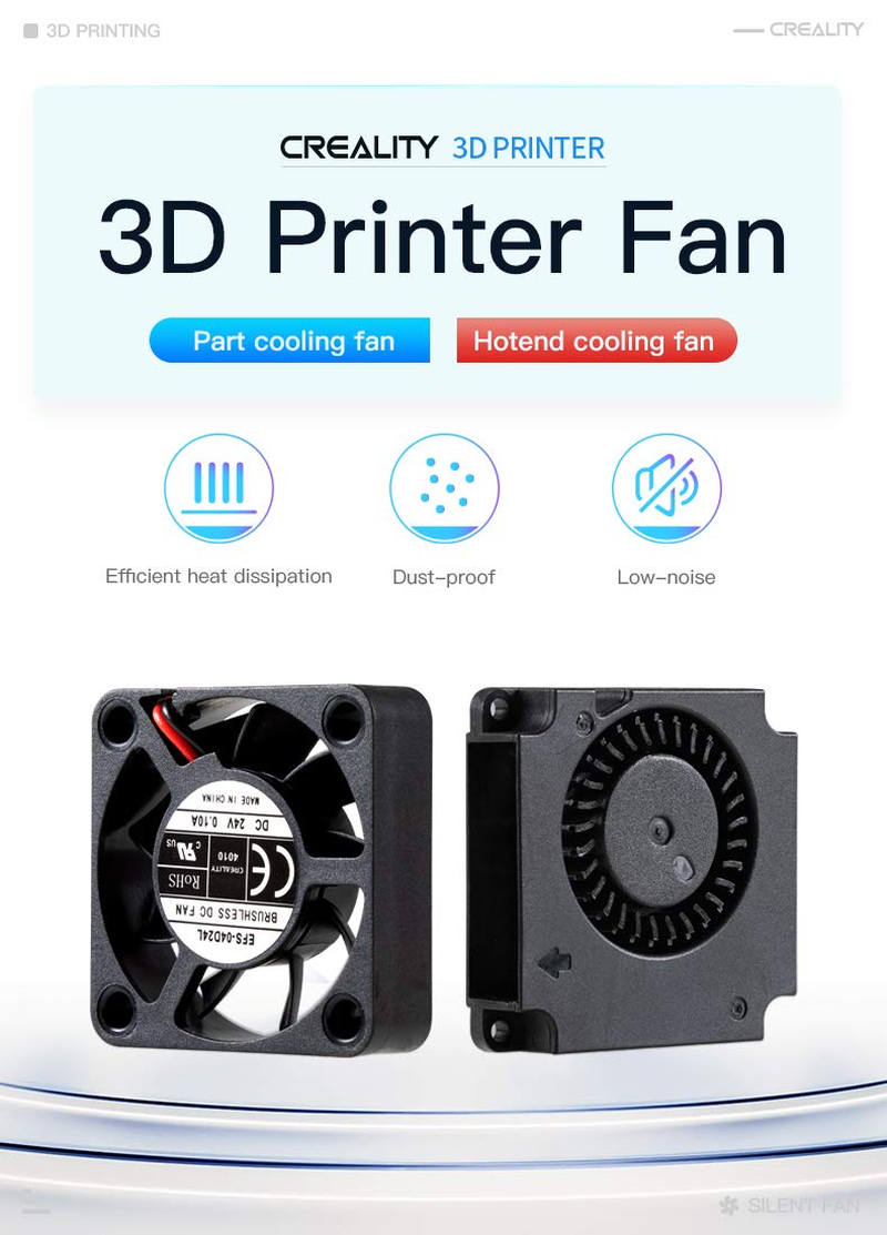 Creality Original K1 Fan 24V Set(2Pcs), 3010 Axial Fan and 4020 Blower Fan for 3D Printer K1/K1C/K1 Max/K1 SE image number 3
