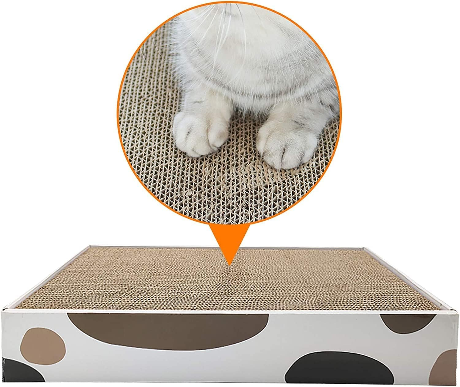 Mumoo Bear Cat Scratcher Cardboard, 3 Layers Design Kitty Cat Scratching Pad Recycle Corrugate Scratcher Cat Scratch Bed Long Lasting Reversible image number 3