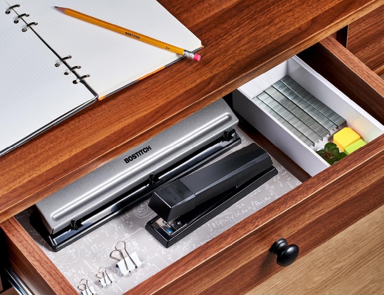 Bostitch Office Stapler, No-Jam Premium for Desktop, Includes 1,250 Staples, Full-Strip, 25 Sheet Capacity, Black image number 5