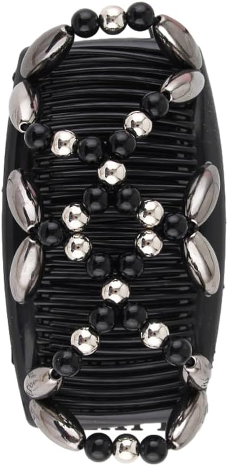 Stretch Combs Magic Hair Clips，Beaded Stretchy Easy Magic Hair Comb Elastic Double Hair Clip Hair Accessories，Perfect French Twist Holder