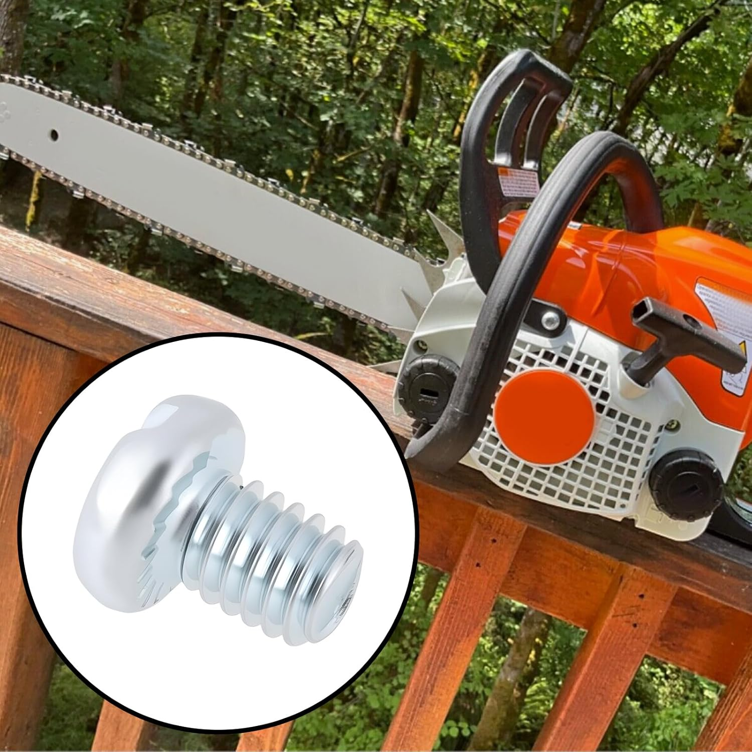 Emsea 4Pcs Quick Adjust Tensioner Gear Screws 9041-319-0600 Compatible with Stihl MS 170 171 180 181 M4X5Mm image number 2