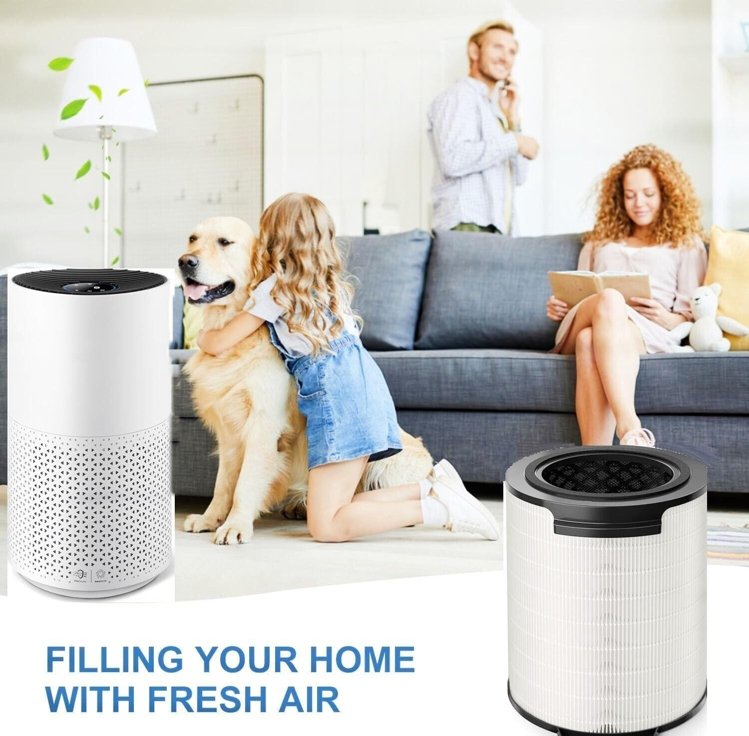 FY1700/30 True HEPA Air Filters - Compatible with Philips Nanoprotect Air Purifier 1000/1000I Series, Replacement HEPA Activated Carbon Filter, Suitable for AC1715/70, AC1715/41, AC1715/30 image number 3